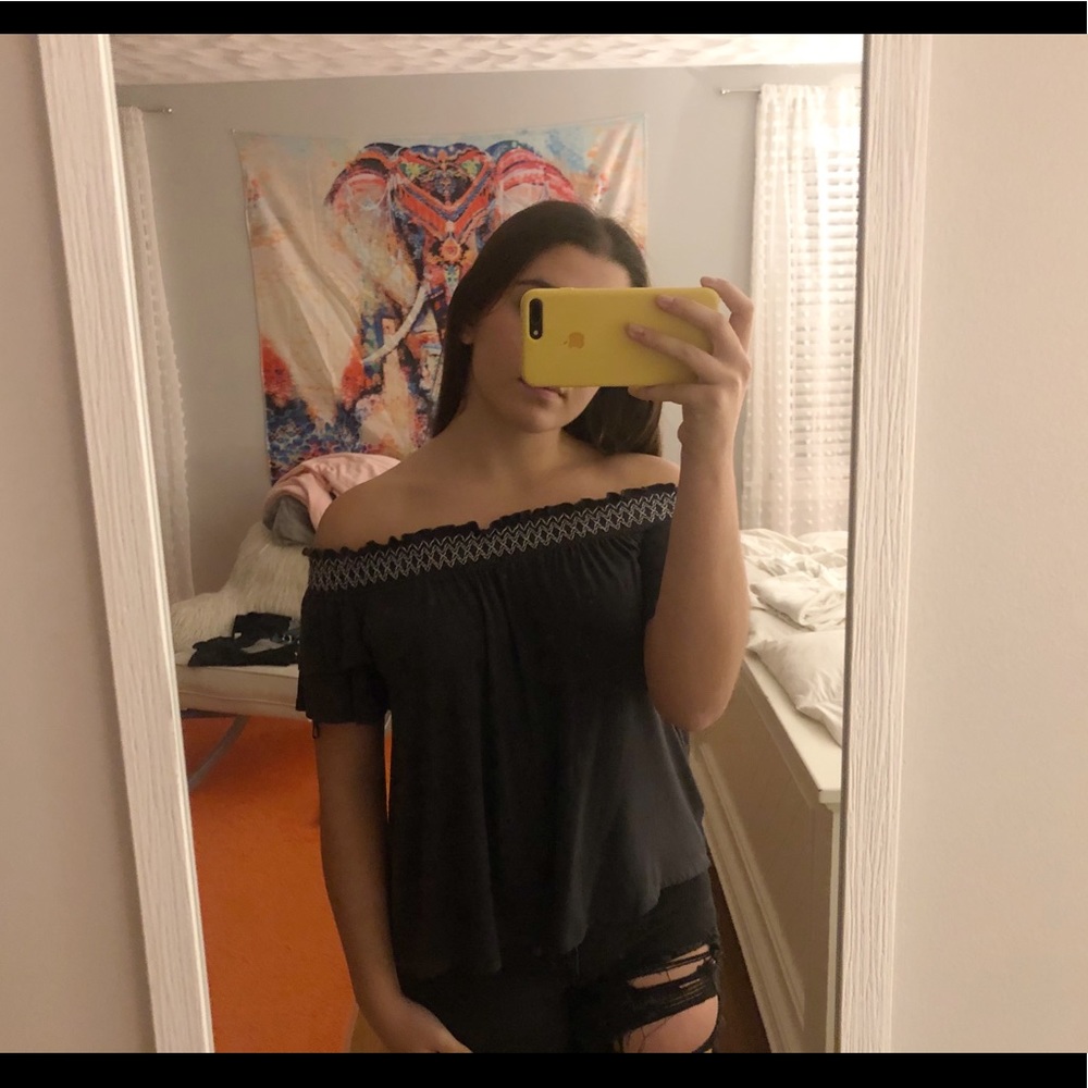 Grey Off the shoulder top